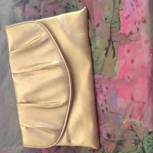 Vintage 1978 Avon Polished Gold Evening Bag Leathe